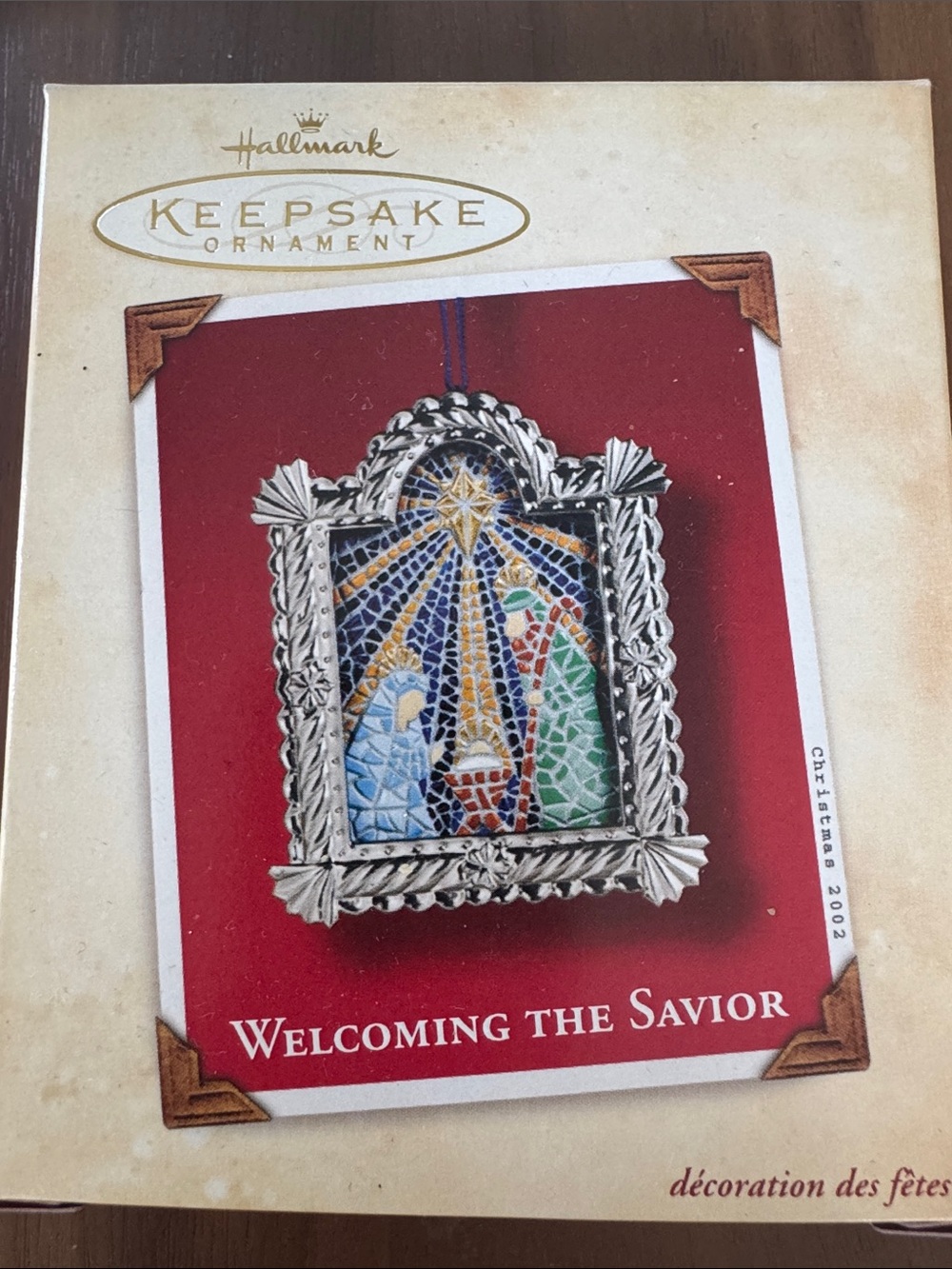 Hallmark Keepsake Ornament - Silver Frame with Multicolor Mosaic Nativity